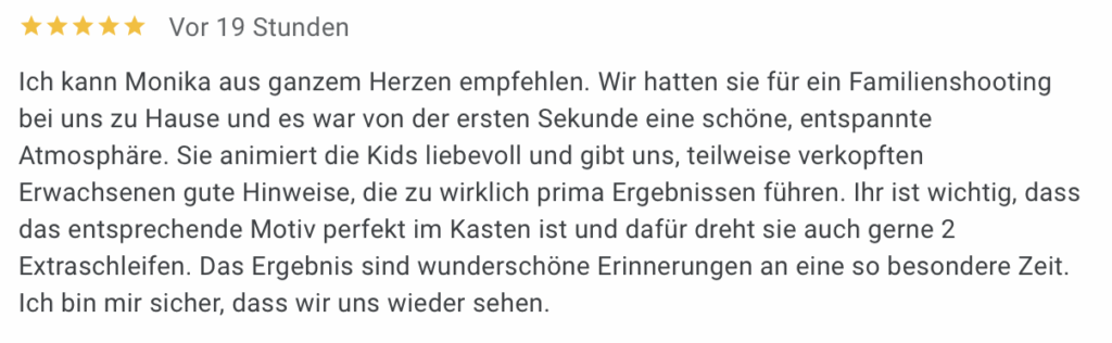 Rezension Baby Shooting bei Monika Tambour